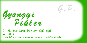 gyongyi pikler business card