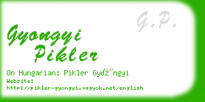 gyongyi pikler business card